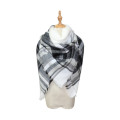 Imitation cashmere pashmina scarf double - side multicolor winter plaid blanket scarf